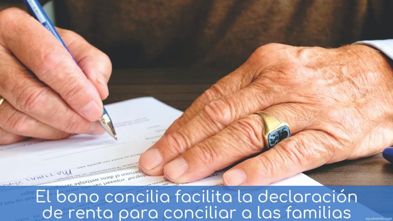 El bono concilia facilita la declaración de renta para conciliar a las familias